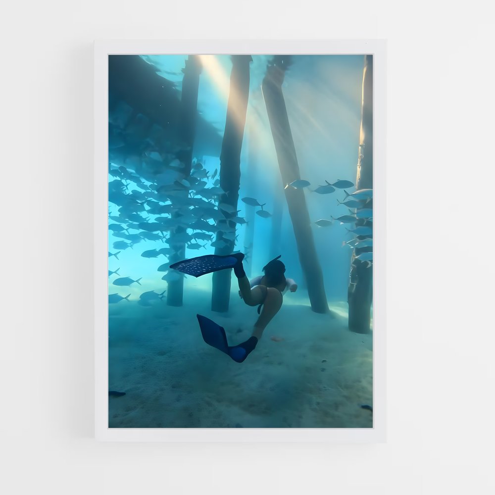 Poster Free de diving – affiche Plongée en apnée (vue 3)